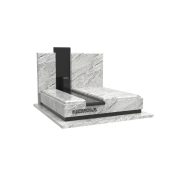 Nr D040<br />Nagrobek podwójny<br />Granit: Tarn<br />Wymiar: 235x210 cm