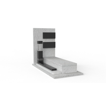 Nr P215<br />Nagrobek granitowy<br />Granit: River White<br />Wymiar: 190x90 cm