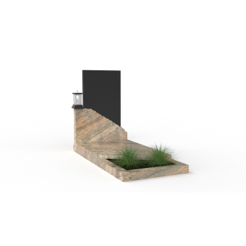 Nr P216Nagrobek granitowyGranit: Kashmir GoldWymiar: 235x105 cm