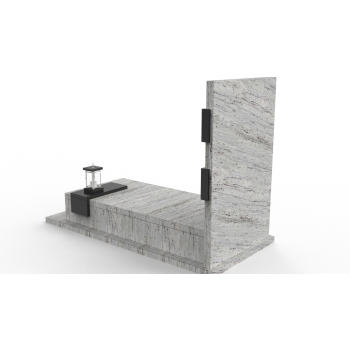 Nr P218<br />Nagrobek granitowy<br />Granit: River White<br />Wymiar: 190x90 cm