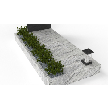 Nr P220<br />Nagrobek granitowy<br />Granit: Viscont White<br />Wymiar: 190x90 cm
