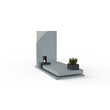Nr P221<br />Pomnik pojedynczy<br />Granit: Perfect White<br />Wymiar: 235x105 cm