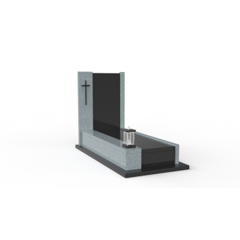 Nr P222<br />Nagrobek granitowy<br />Granit: River White<br />Wymiar: 235x105 cm