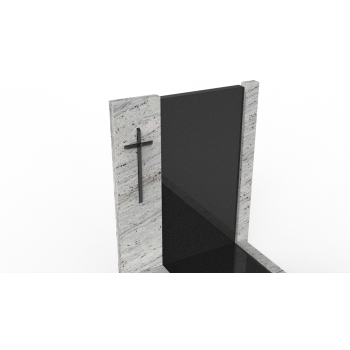 Nr P222<br />Nagrobek granitowy<br />Granit: River White<br />Wymiar: 190x90 cm