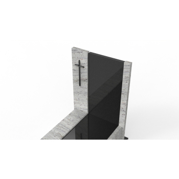 Nr P222<br />Nagrobek granitowy<br />Granit: River White<br />Wymiar: 190x90 cm