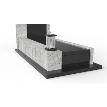 Nr P222<br />Nagrobek granitowy<br />Granit: River White<br />Wymiar: 190x90 cm