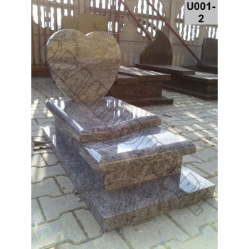 Nr U001<br />Nagrobek urnowy, dziecięcy<br />Granit: Orion<br />Wymiar: 100x50 cm