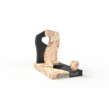 Nr U014<br />Nagrobek urnowy, Pomnik dziecięcy<br />Granit: Pilot Black<br />Wymiar: 100x60 cm