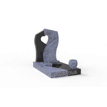 Nr U014<br />Nagrobek urnowy, Pomnik dziecięcy<br />Granit: Pilot Black<br />Wymiar: 100x60 cm